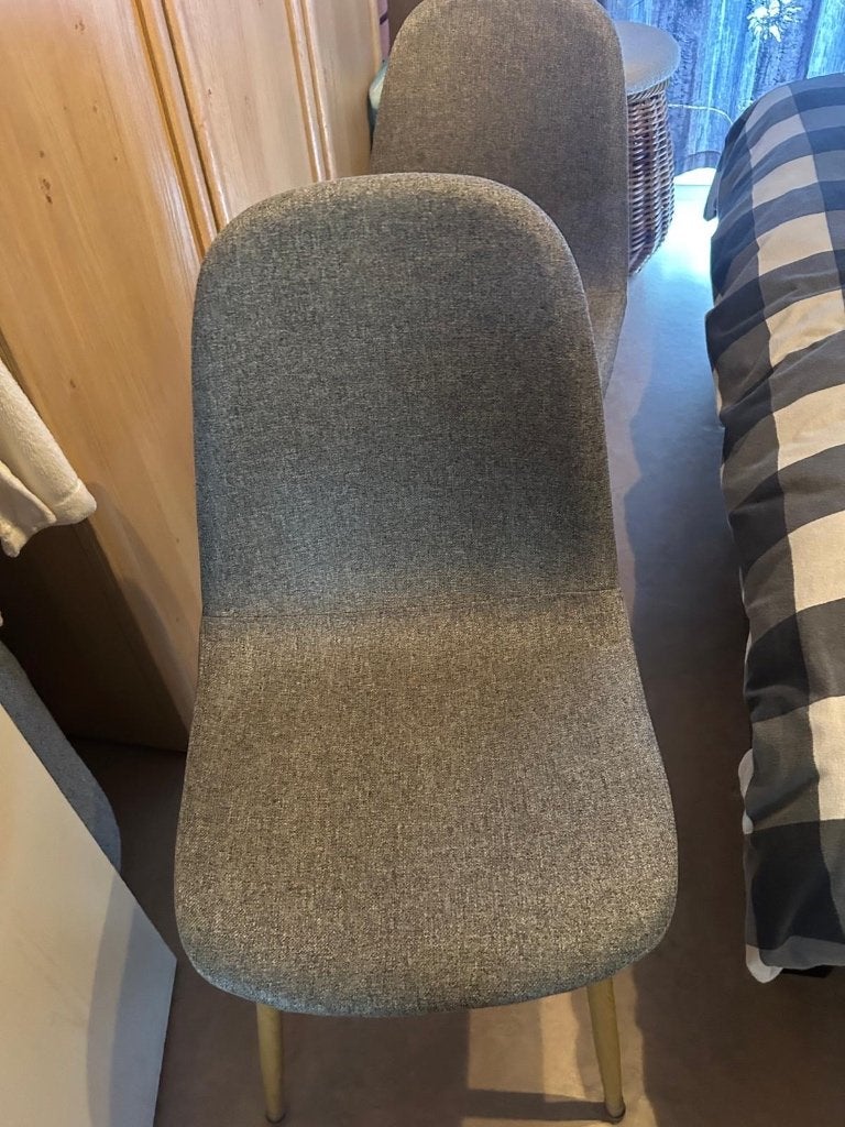 Nieuwe stoelen, Maison & Meubles, Chaises, Gris, Comme neuf, Enlèvement, Tissus