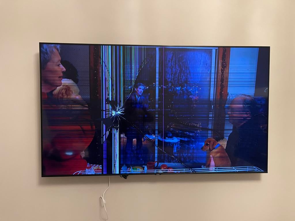 Samsung v 75 inch met een kpotte scherm, Ophalen, Zo goed als nieuw, Samsung