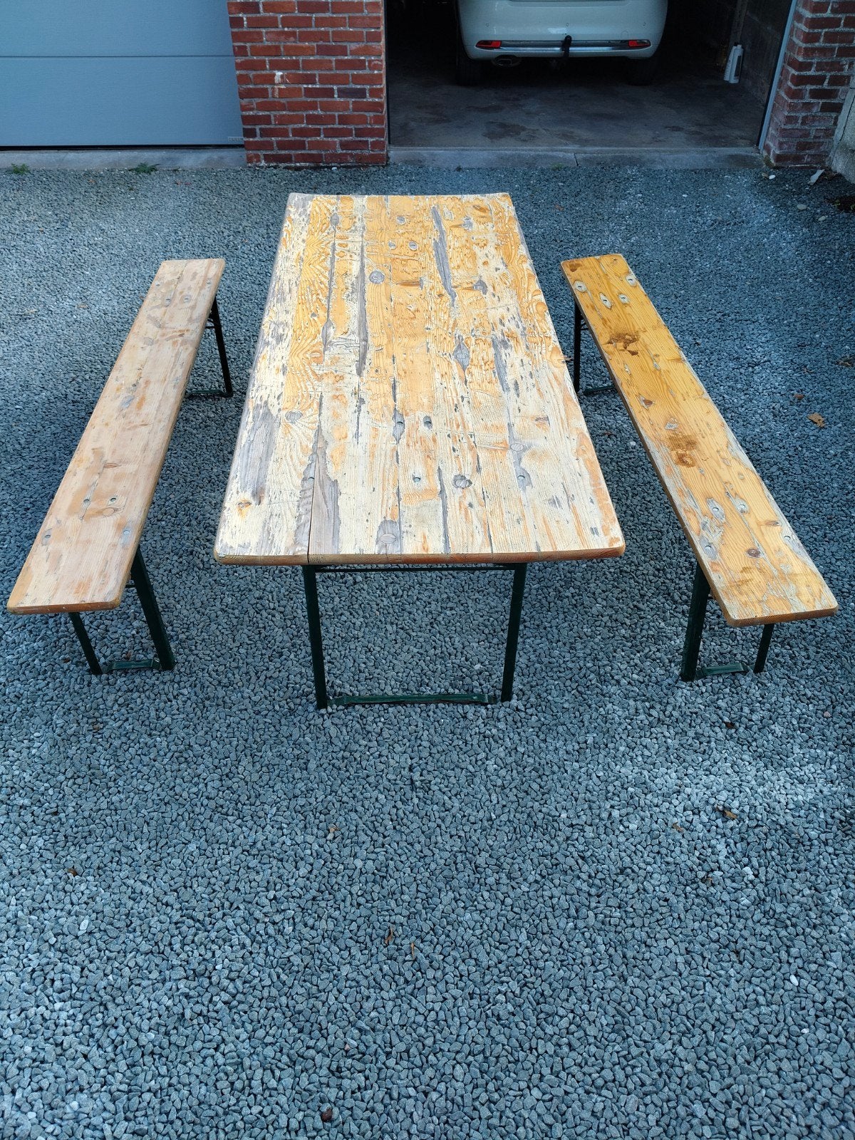 plooi banken en plooi tafel, Ophalen, Hout