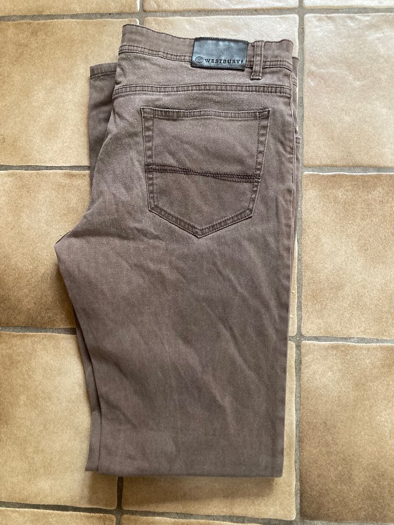 Bruine jeansbroek, Vêtements | Hommes, Pantalons, Enlèvement ou Envoi, Comme neuf, Autres tailles, Brun