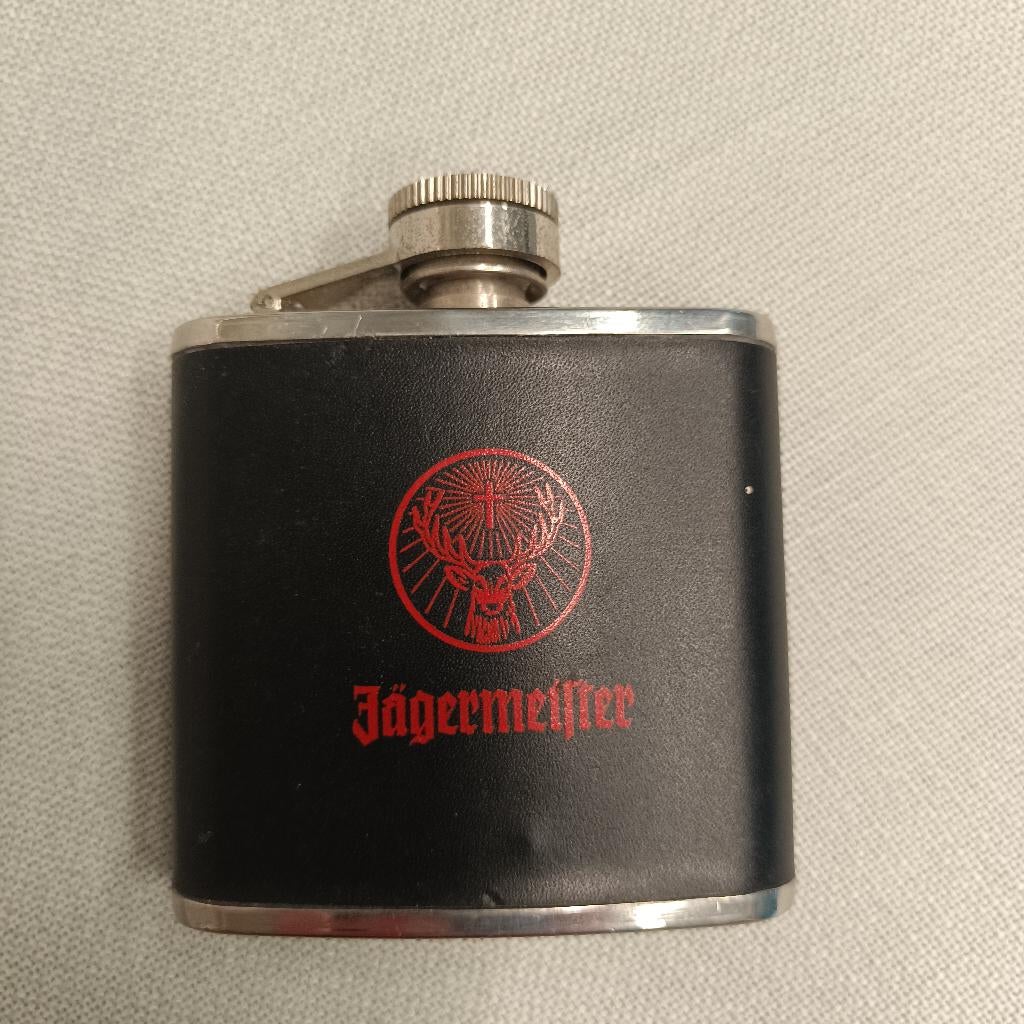 Mini Flacon of heupfles Jägermeister, Antiek en Kunst, Ophalen of Verzenden
