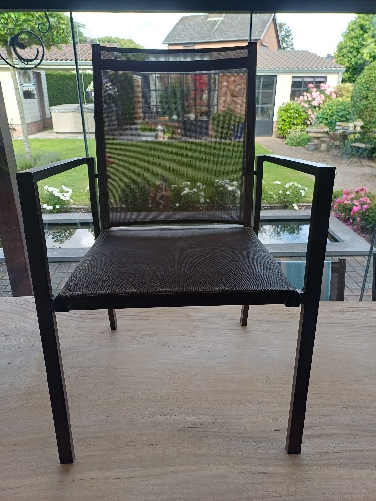 Terrasstoelen, Jardin & Terrasse, Chaises de jardin, Enlèvement, Comme neuf, Aluminium, Empilable