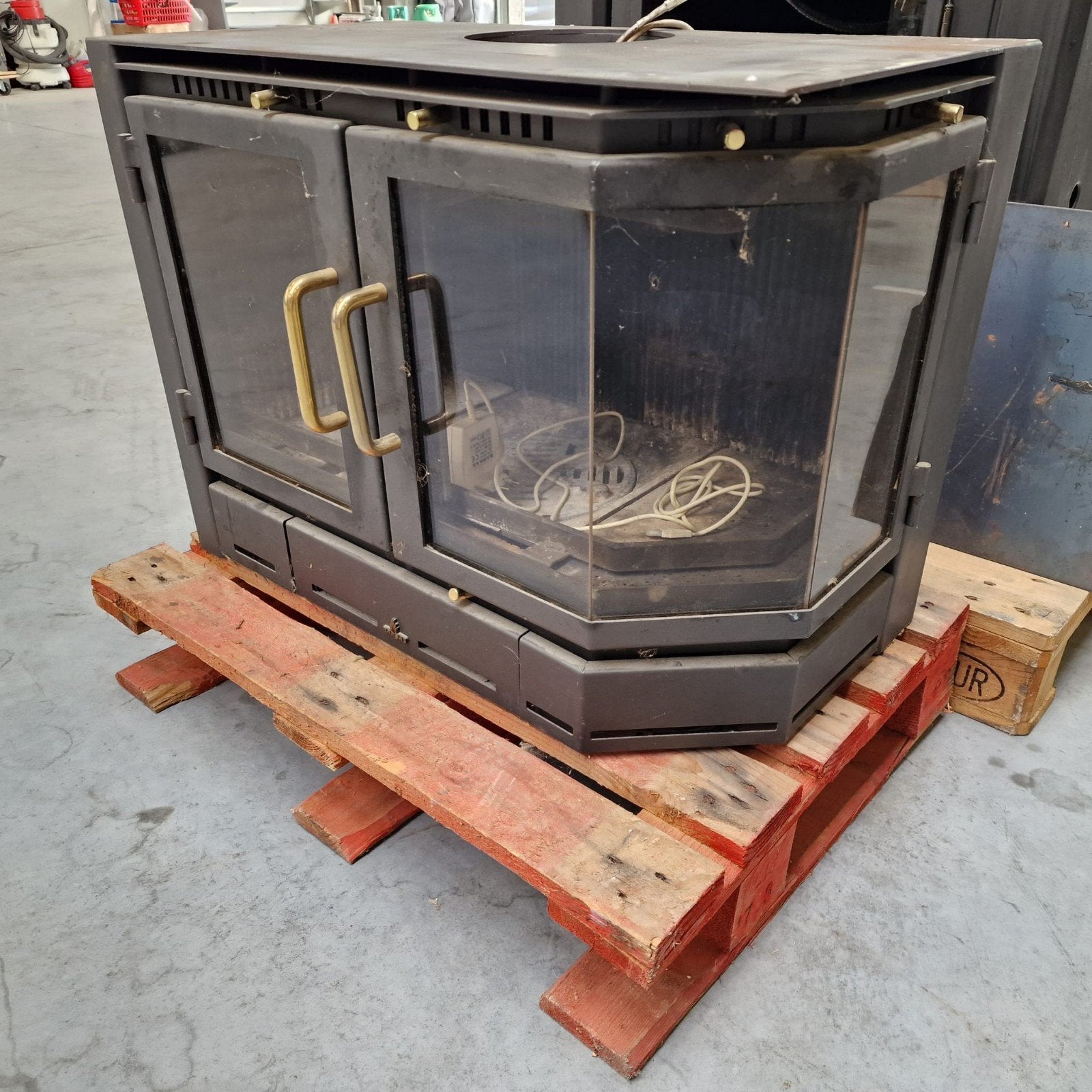 Houtcassette, Huis en Inrichting, Ophalen, Gebruikt, Houtkachel, Inbouw