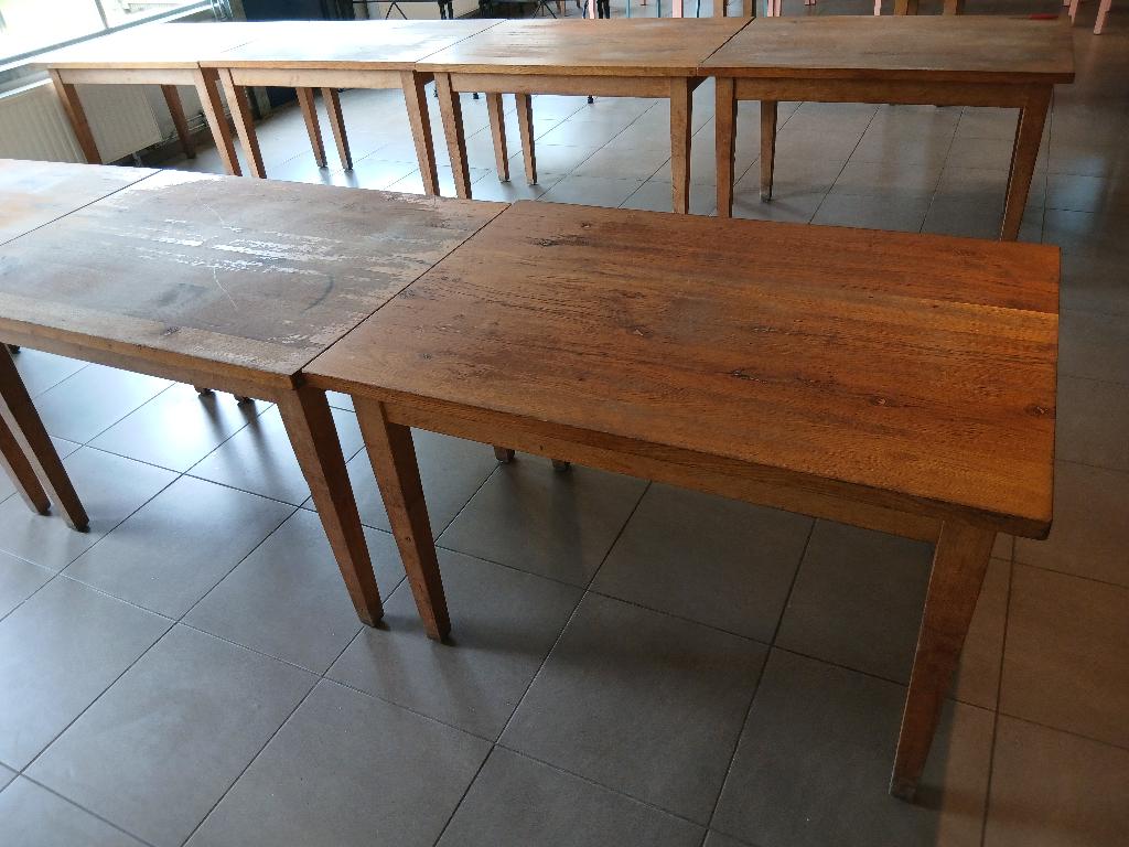 Tafels en stoelen, Huis en Inrichting, Tafels | Eettafels, Ophalen, Gebruikt, 100 tot 150 cm, Eikenhout