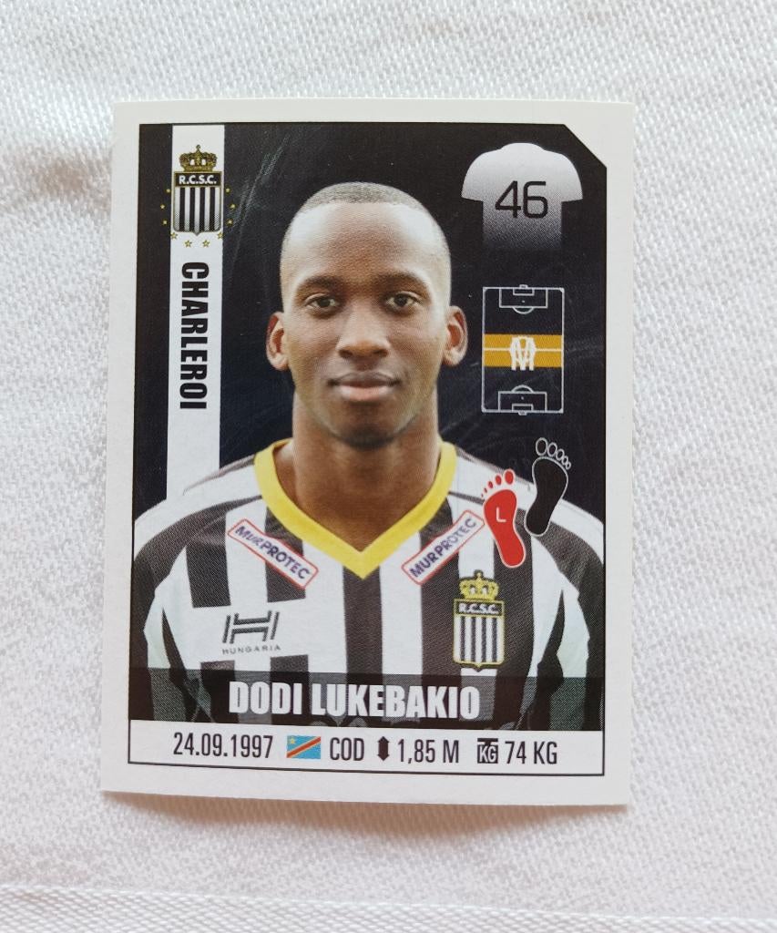 Autocollant Dodi Lukébakio (rookie) - Pro League 2018, Enlèvement ou Envoi, Comme neuf, Autocollant