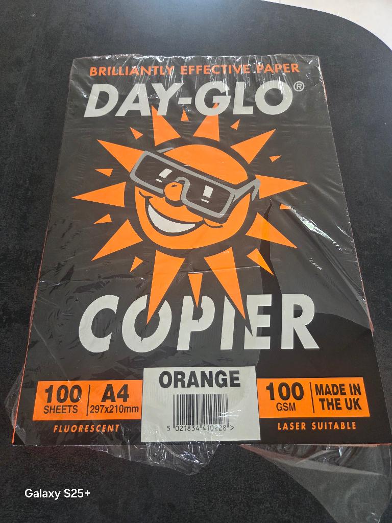 Set van 100 vellen A4 Fluo Orange - Nieuw, Ophalen, Nieuw