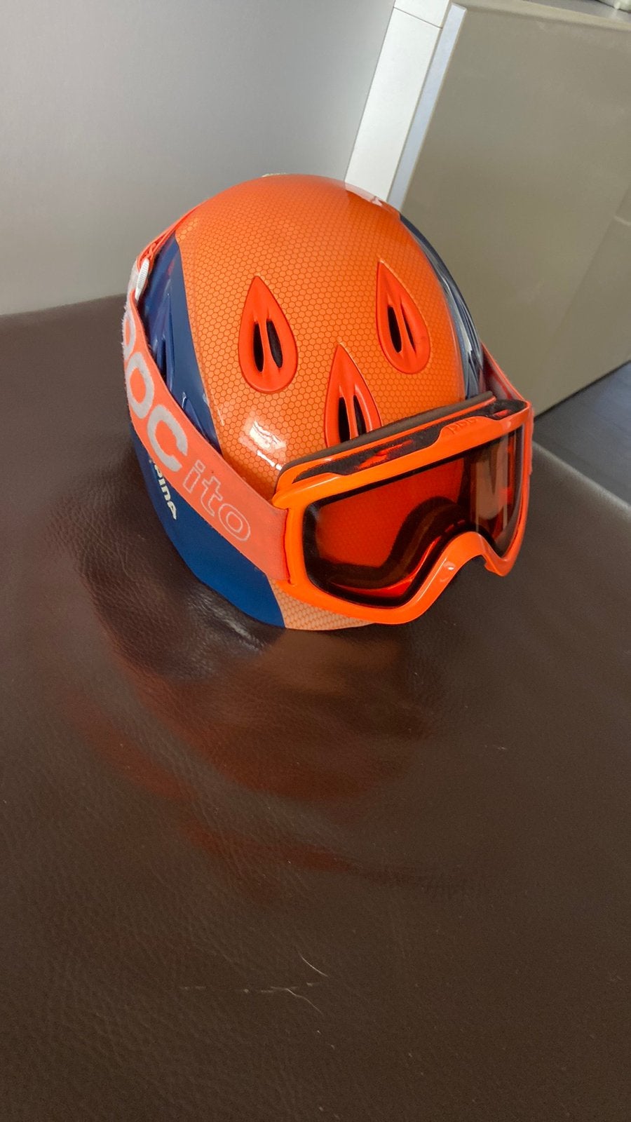 Skihelm merk Alpina + Skibril merk POC, Ophalen of Verzenden, Gebruikt