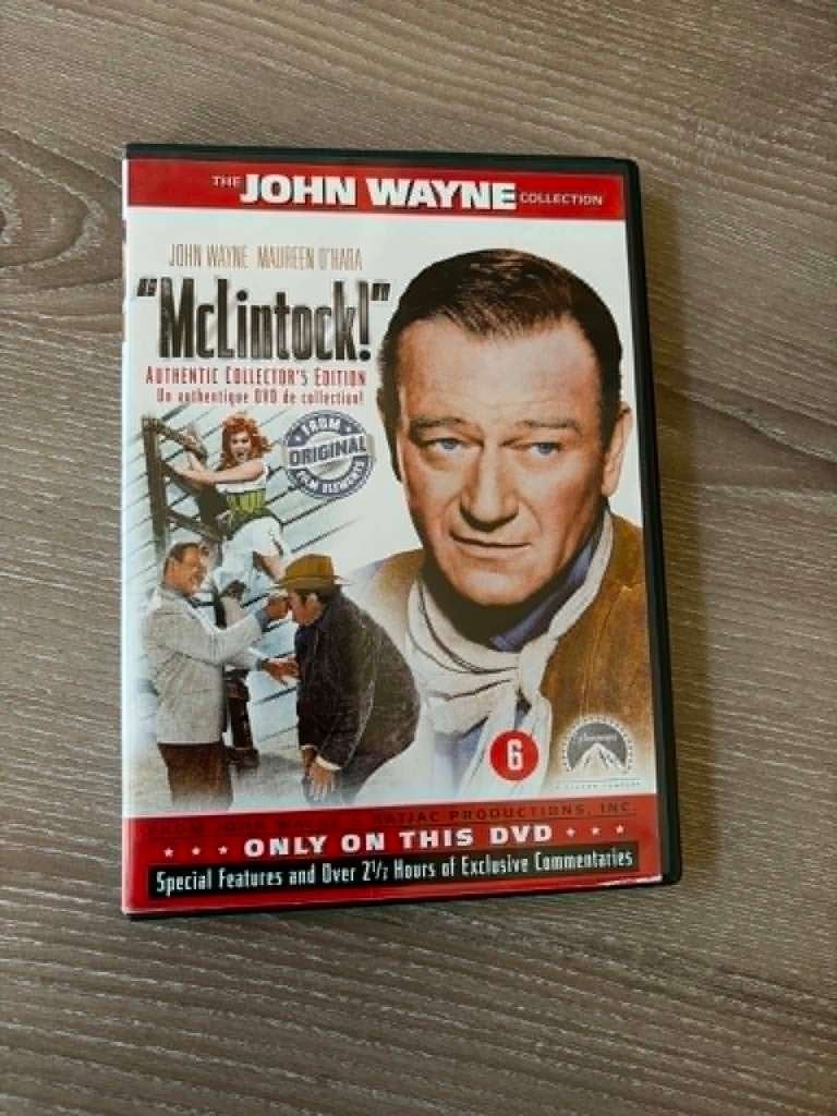 McLintock, western met John Wayne, Maureen O'Hara,, CD & DVD, DVD | Classiques, À partir de 6 ans, Comme neuf, 1960 à 1980, Action et Aventure