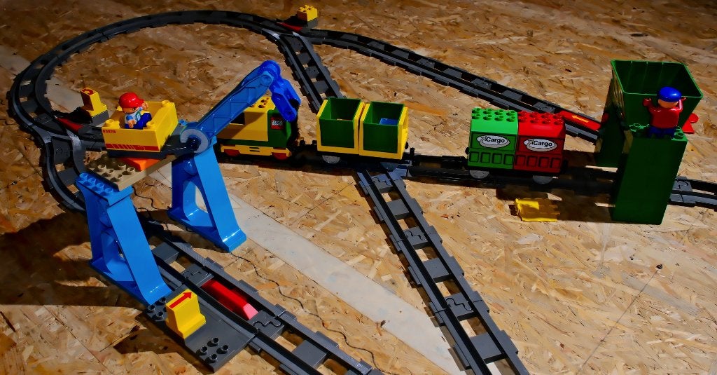 légo duplo - grand train électrique - lot 9, Enlèvement ou Envoi, Ensemble complet, Duplo, Complet