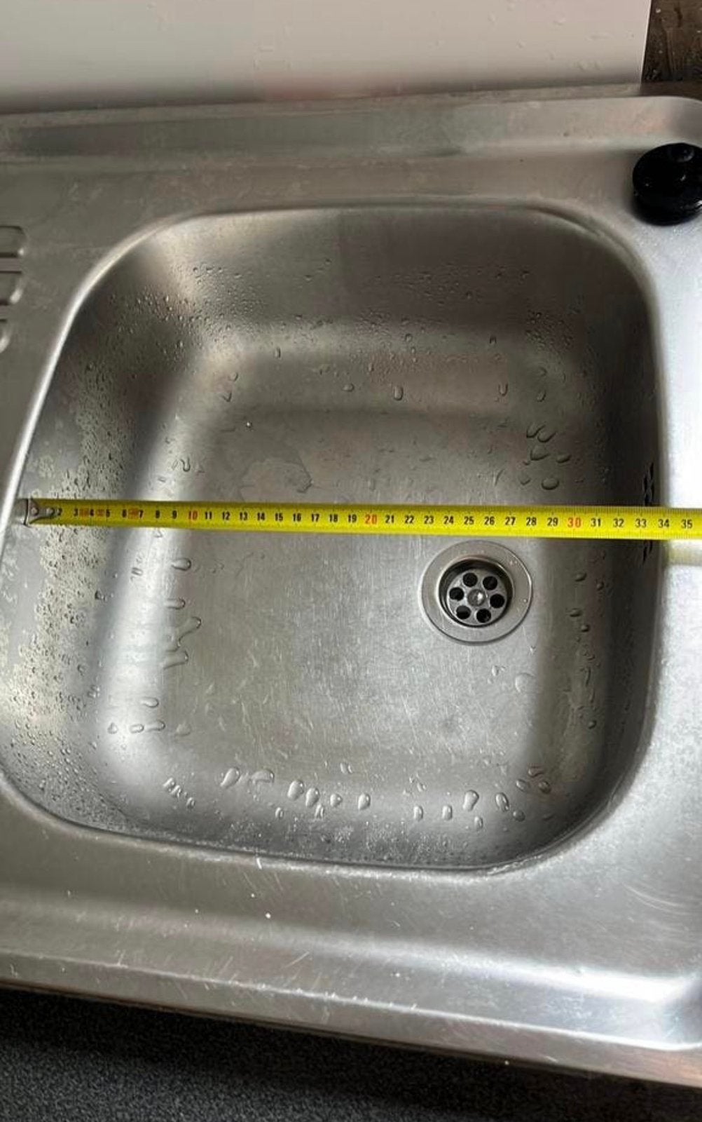 Inox spoelbak wasbak met (60€)of zonder werkblad(25€), Ophalen, Zo goed als nieuw