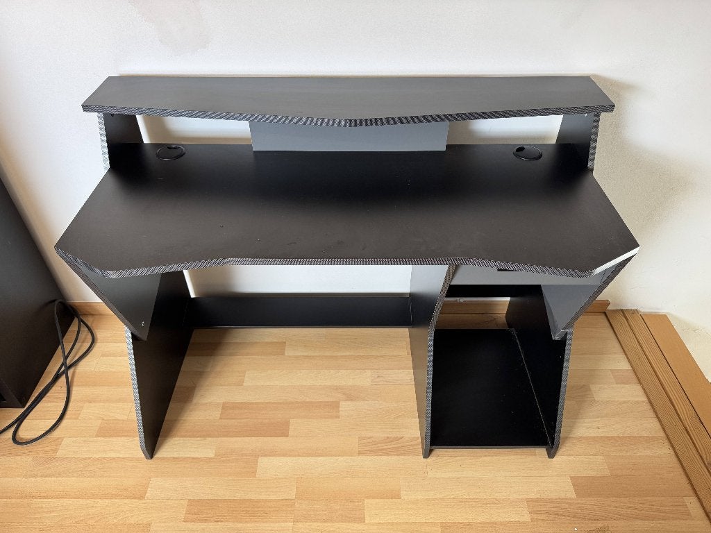Game bureau zwart, Huis en Inrichting, Bureaus, Ophalen, Zwart, Gebruikt, Spaanplaat of MDF