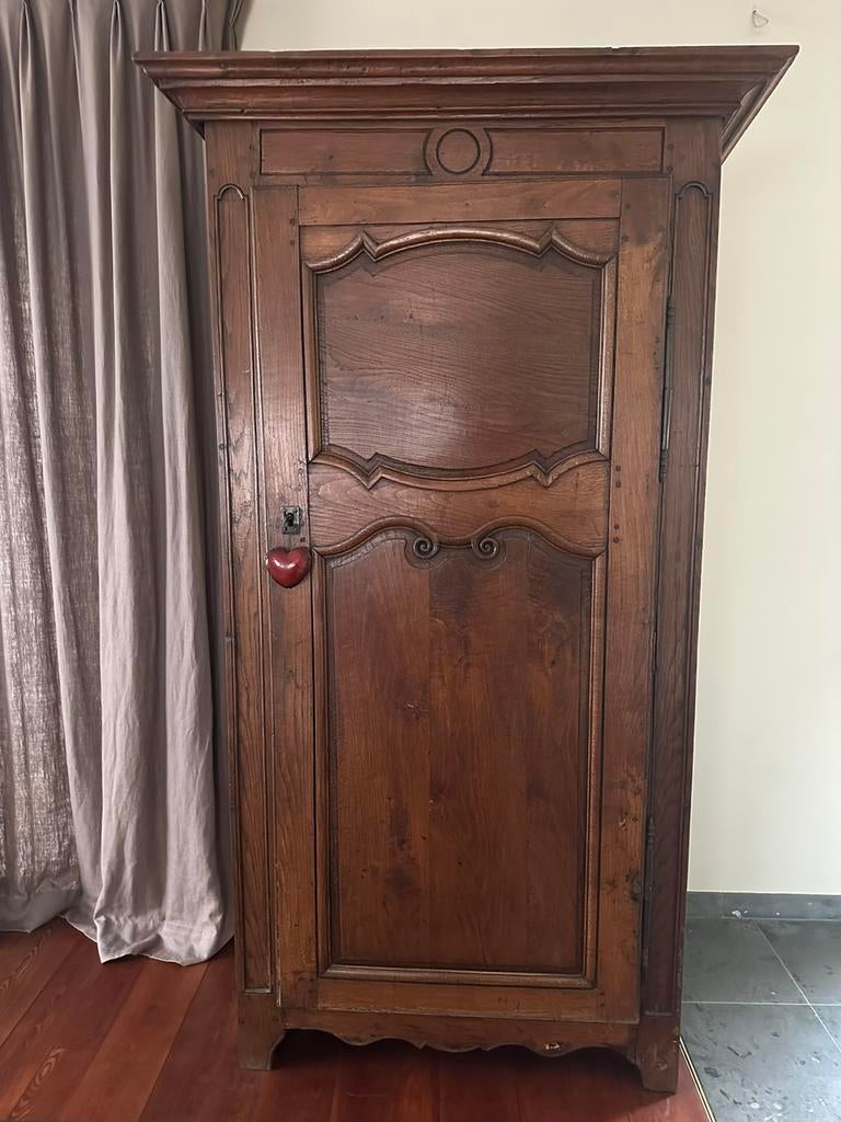 antiek eiken kast, landelijke stijl, Franse/Vlaamse kast, Antiek en Kunst, Ophalen