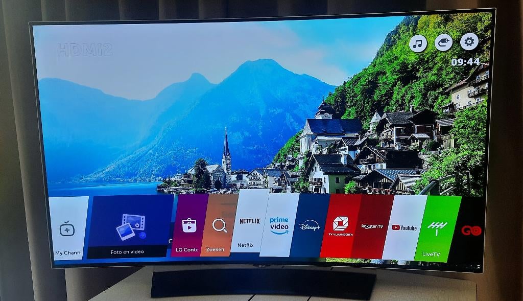 LG 55" Curved 4k Smart OLED Tv, Ophalen, Gebruikt, OLED, 100 Hz