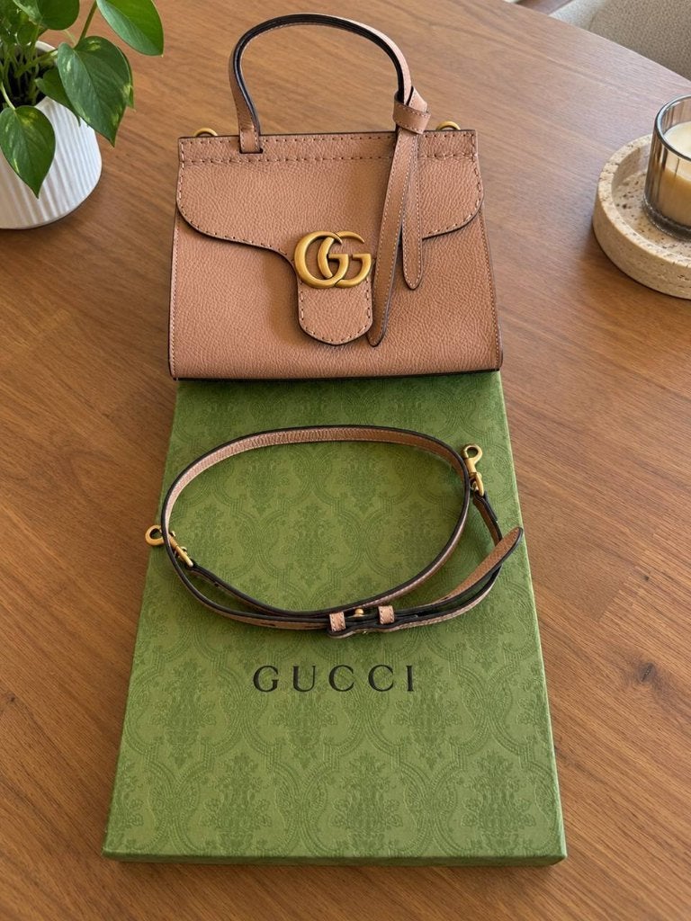 gucci bag, Handtassen en Accessoires, Ophalen, Nieuw, Beige, Handtas