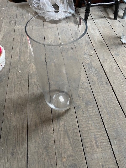 Vase transparent, Convient pour fleurs séchées, Transparent, Comme neuf, Verre