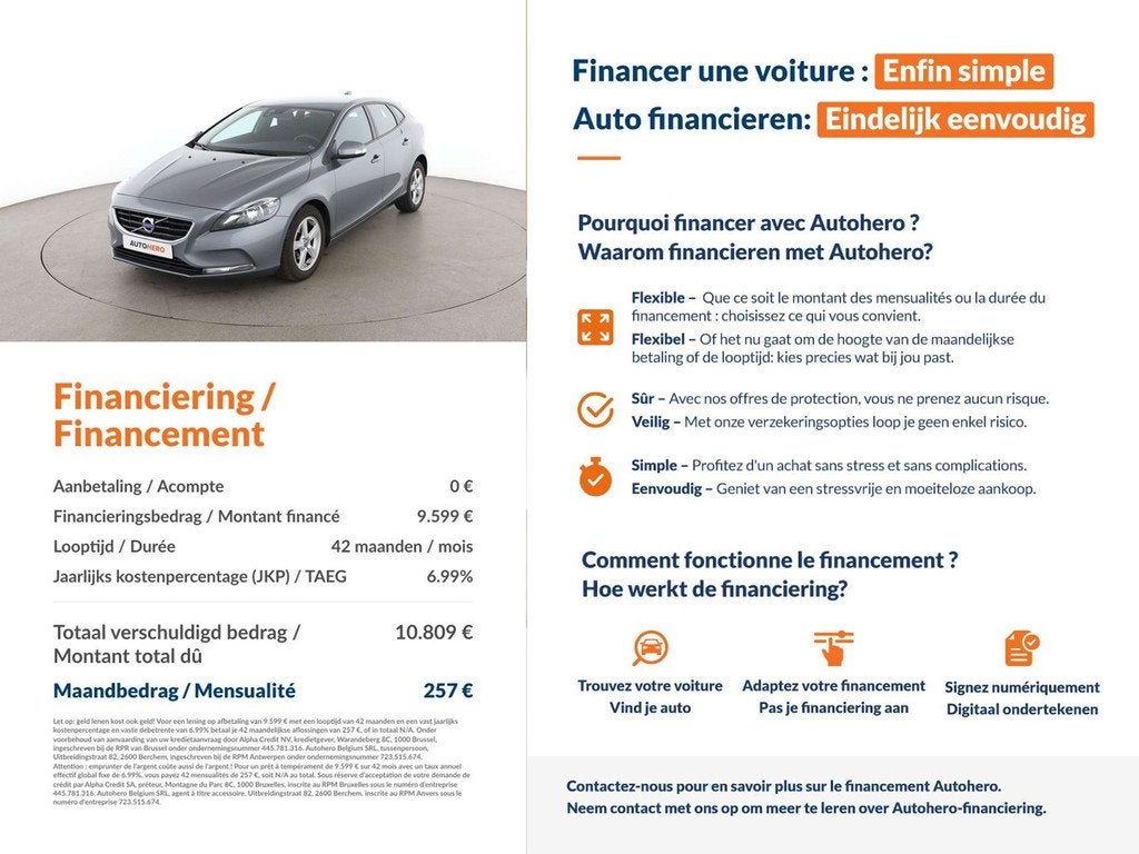 Volvo V40 1.6 D2 Kinetic (bj 2015), Auto's, Volvo, Voorwielaandrijving, Euro 5, Gebruikt, Zwart