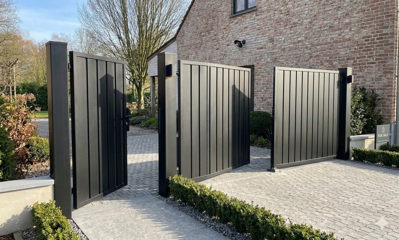 top affaire portail 5m26 total 5670 euros prix neuf, Neuf, Enlèvement, Fer, Porte du jardin