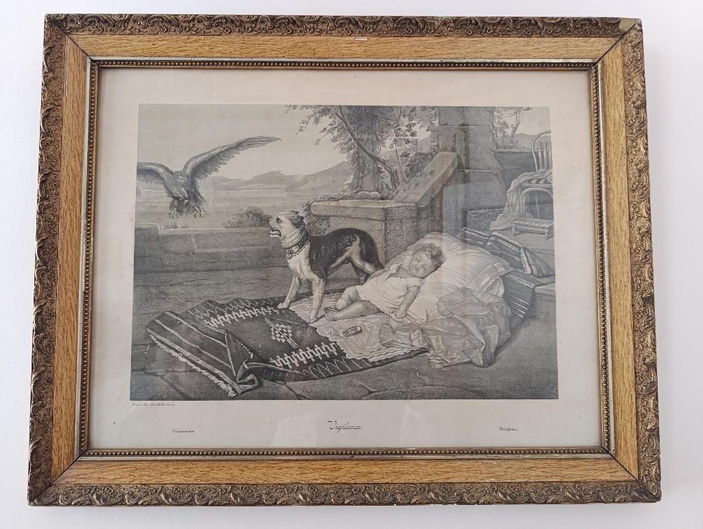Schets / schilderij met omlijsting, Ophalen