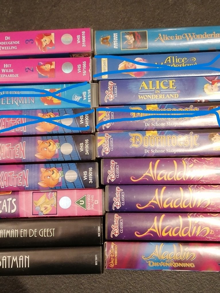 VHS tekenfilm 2, Nederlands ondertiteld, Tekenfilm, Zo goed als nieuw, VHS