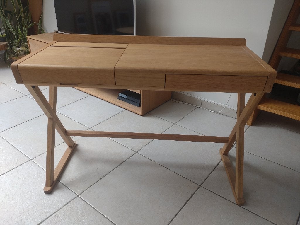 Bureau Eik, Ophalen, 110 cm, Secretaire, Zo goed als nieuw