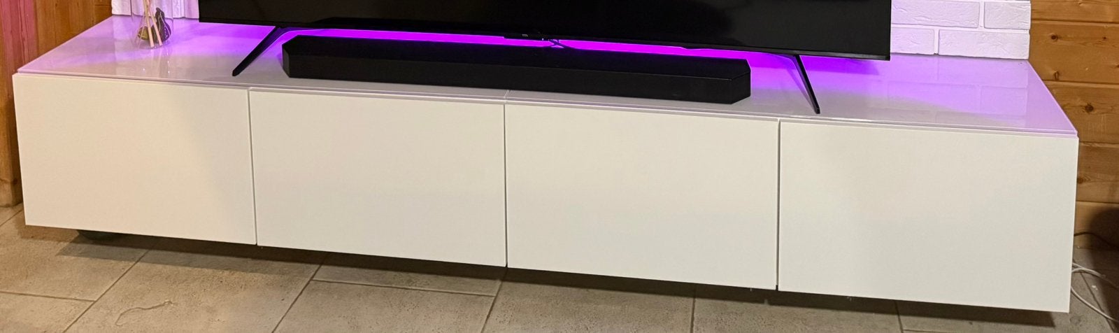 Set van 2 Ikea Besta meubels 120x40x38, Ophalen, Zo goed als nieuw, 200 cm of meer, Minder dan 100 cm