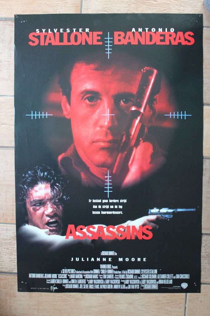 filmaffiche Sylvester Stallone Assassins 1995 filmposter, Collections, Enlèvement ou Envoi, Rectangulaire vertical, A1 jusqu'à A3