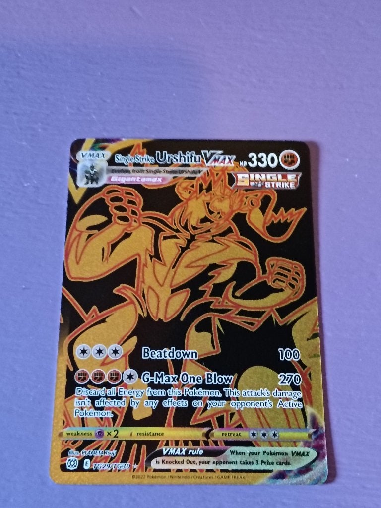 Pokémon kaart: urshifu vmax ., Enlèvement ou Envoi, Comme neuf, Cartes en vrac, Foil