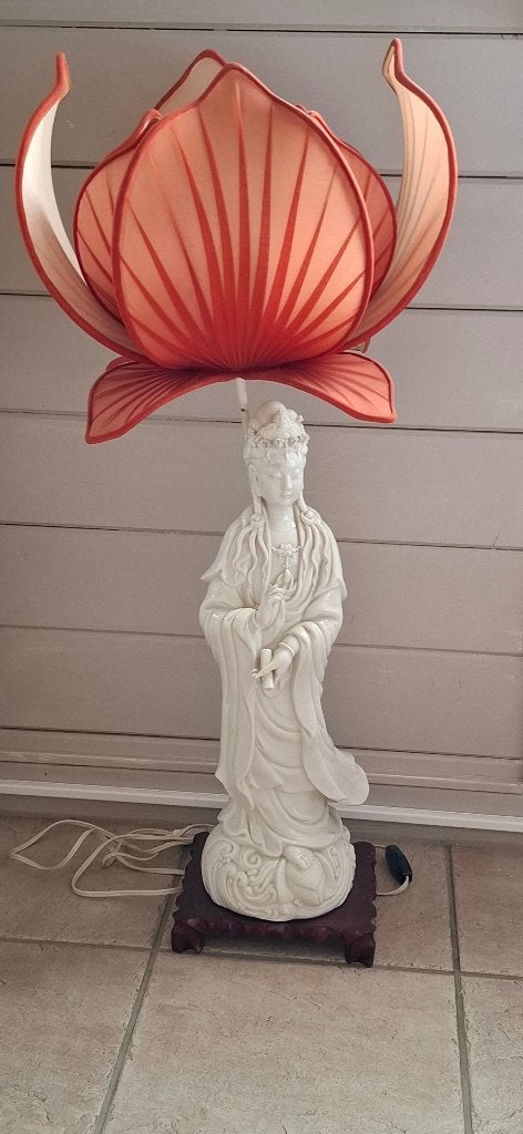 Staande lamp, Huis en Inrichting, Lampen | Vloerlampen, Ophalen, Zo goed als nieuw, Textiel, Minder dan 100 cm