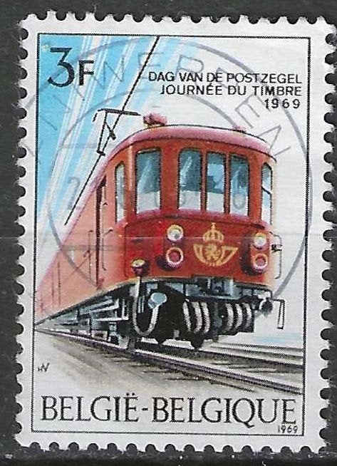 Belgique 1969 - Yvert/OBP 1488 - Journée du timbre (ST), Envoi, Affranchi, Oblitéré, Trains