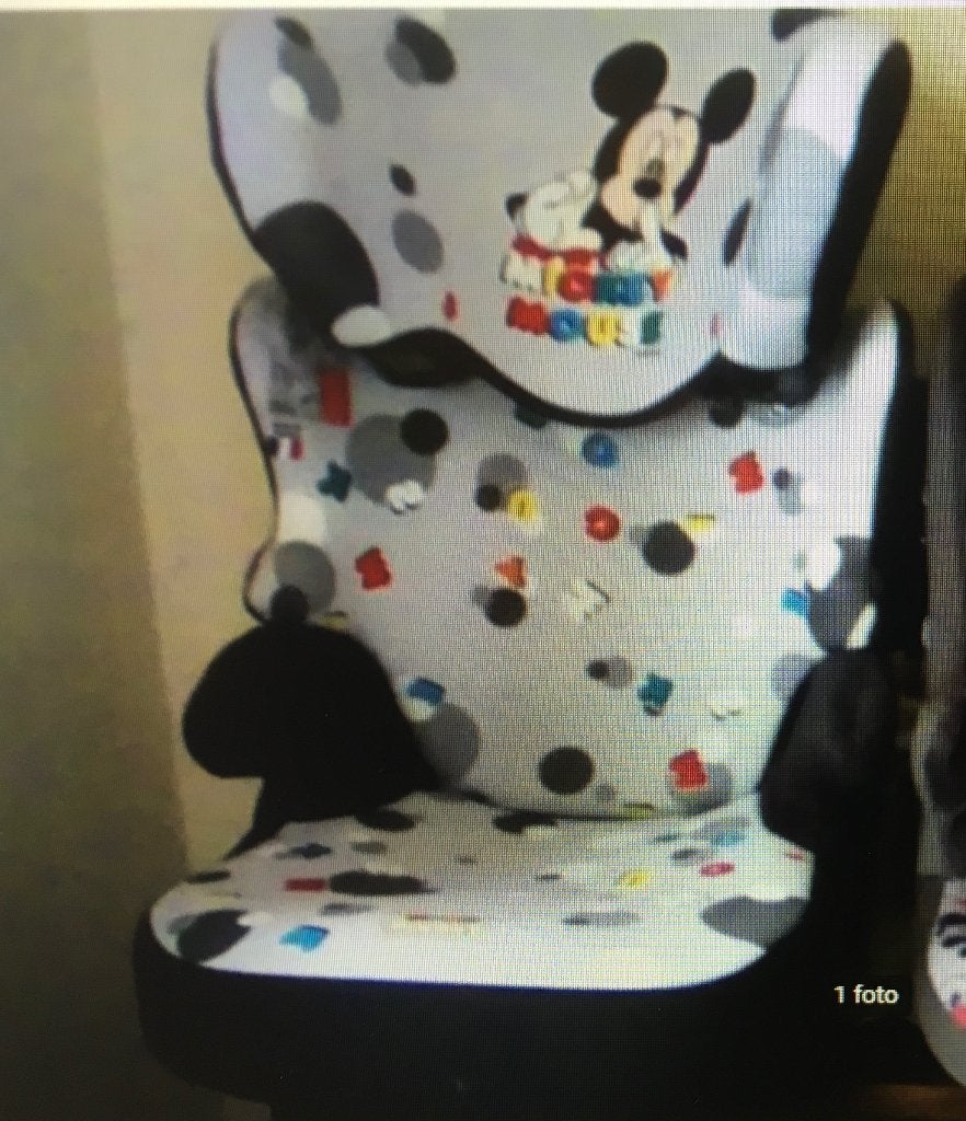 Autostoel groep 2-3   Mickey 3 delen, Kinderen en Baby's, Autogordel, 22 t/m 36 kg, Afneembare rugleuning, Zo goed als nieuw