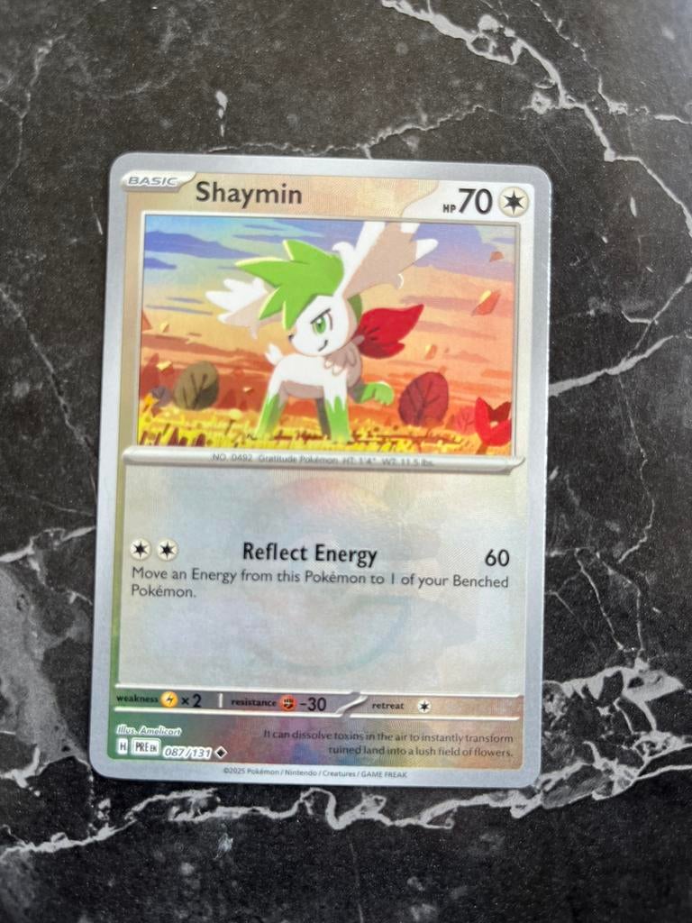 Shaymin 087/131 Prismatic Evolutions Pokeball, Ophalen of Verzenden, Zo goed als nieuw