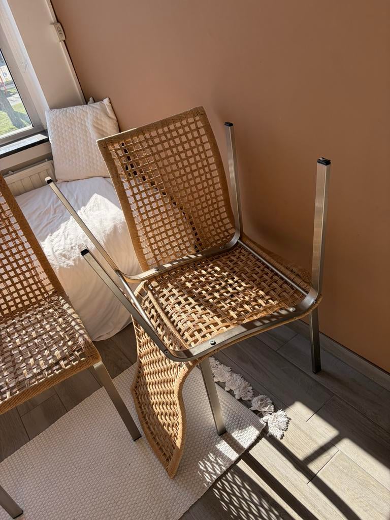 Rieten stoelen, Ophalen of Verzenden, Zo goed als nieuw