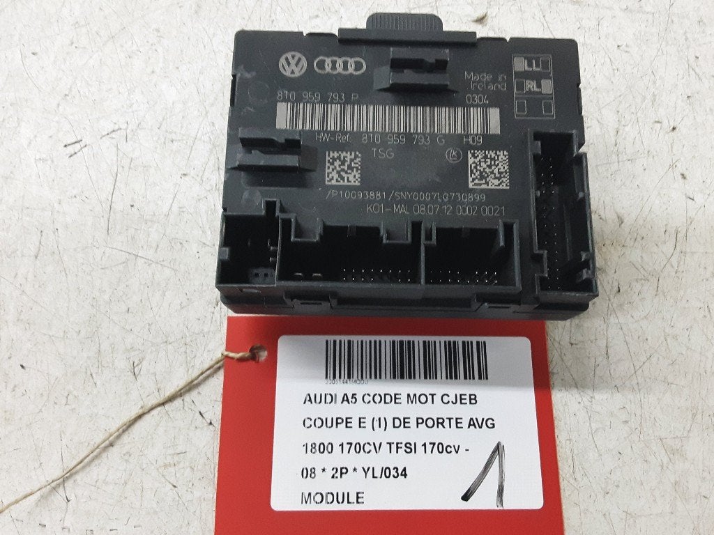 UNITE ELECTRONIQUE Audi A5 (8T3) (8T0959793P), Mevr. I. Hauben, Audi, Utilisé, Rue de l'Espoir 34 34
4030  GRIVEGNÉE, BE