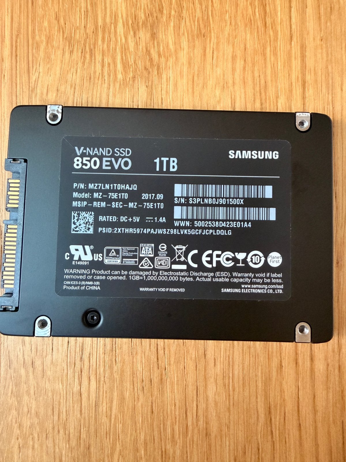 Disque SSD SAMSUNG 850 EVO INTERNE 2.5 pouces SATA, Informatique & Logiciels, Enlèvement ou Envoi, 1To, Interne, Comme neuf