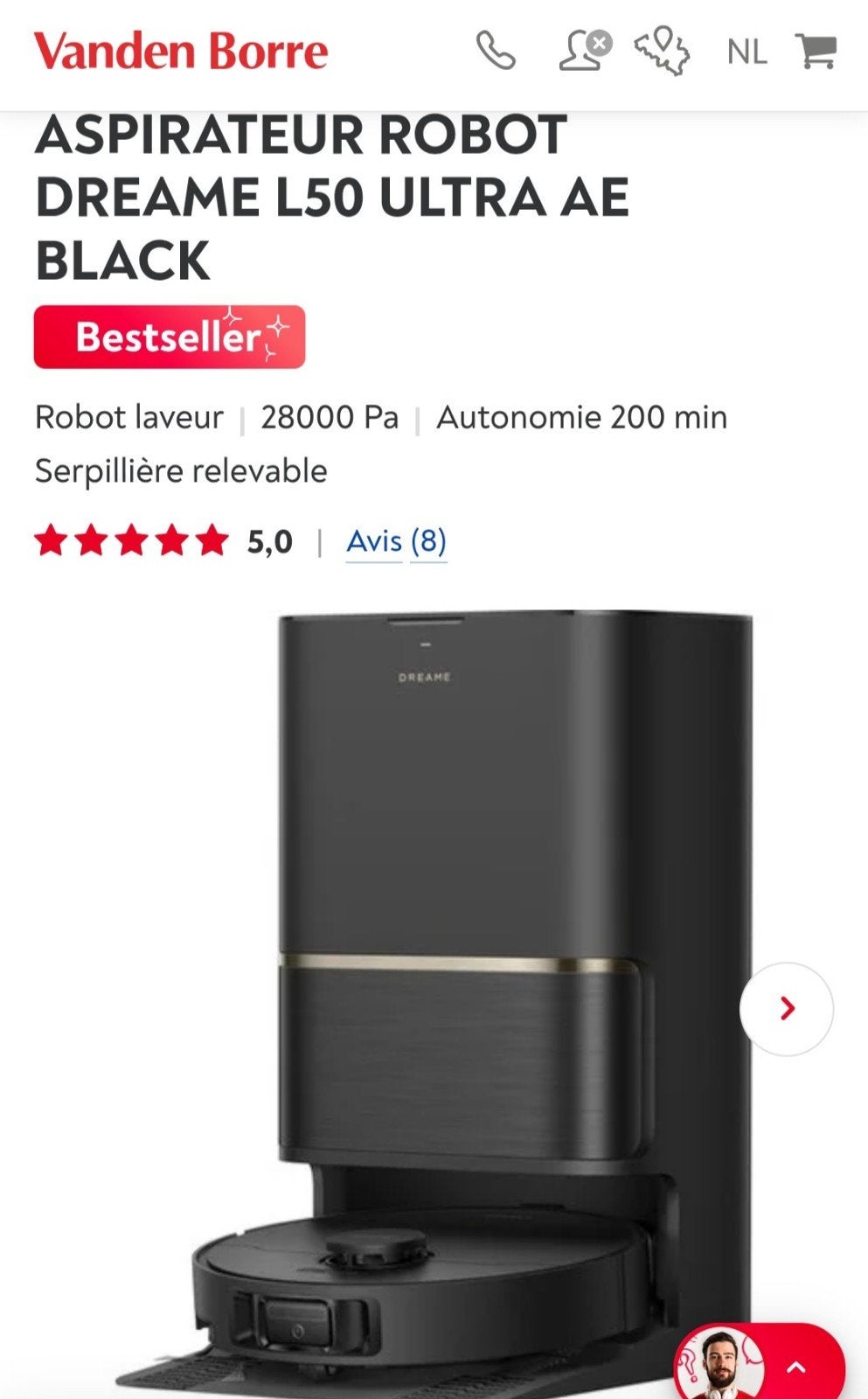 Aspirateur-laveur DREAME L50 ULTRA AE NEUF, Electroménager, Aspirateurs, Enlèvement