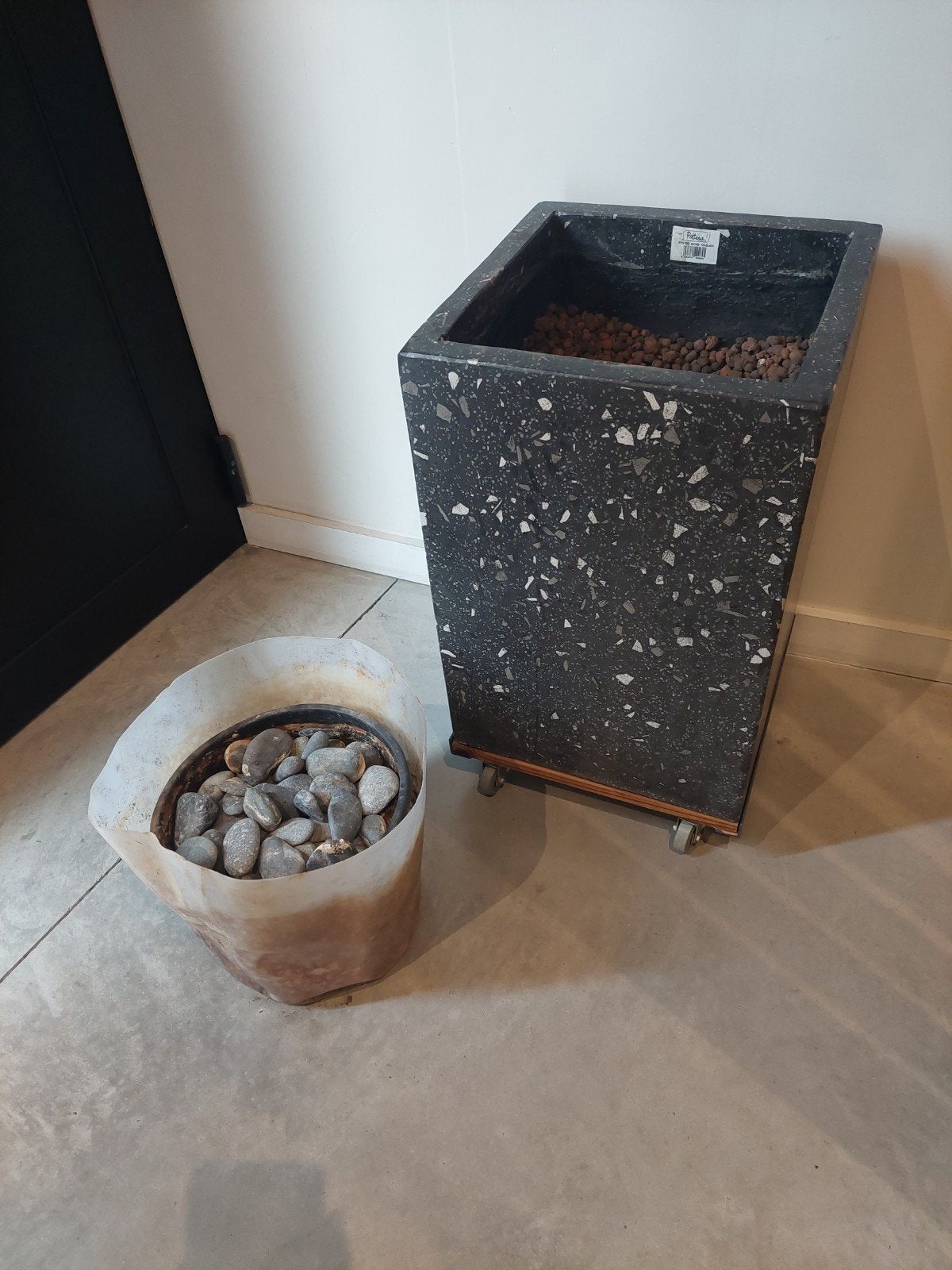 Grote terrazzo plantenbak, Ophalen, Zo goed als nieuw, Rechthoekig, Binnen