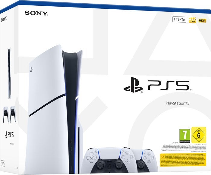 Playstation 5 Slim 1TB 2 spellen, Consoles de jeu & Jeux vidéo, Enlèvement, Comme neuf, Playstation 5