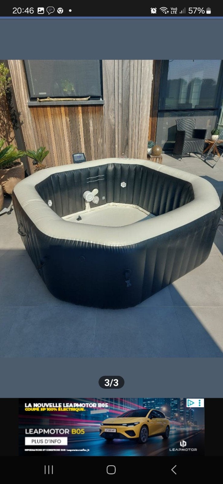 Jacuzzi intex au sel 4 personnes, Tuin en Terras, Zwembaden, Gebruikt, Overige typen, Minder dan 200 cm, Minder dan 200 cm, Vierkant