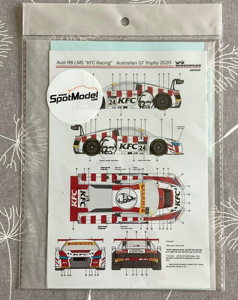 LB Production Audi R8 KFC racing Australian GT 2020 decals, Hobby & Loisirs créatifs, Modélisme | Voitures & Véhicules, Envoi