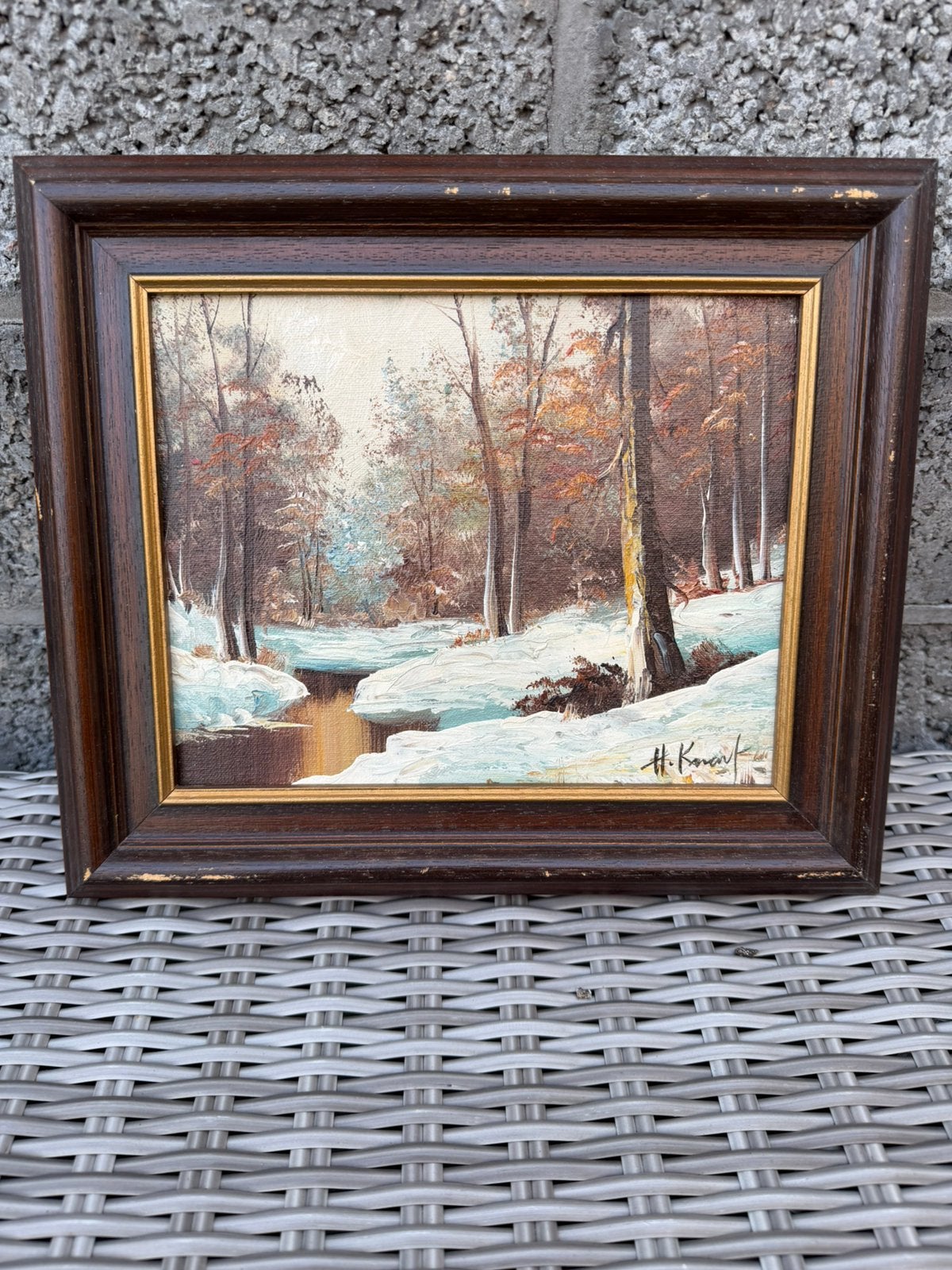 Landschap H.Korvaric 50-70, Antiek en Kunst, Ophalen, Landschap