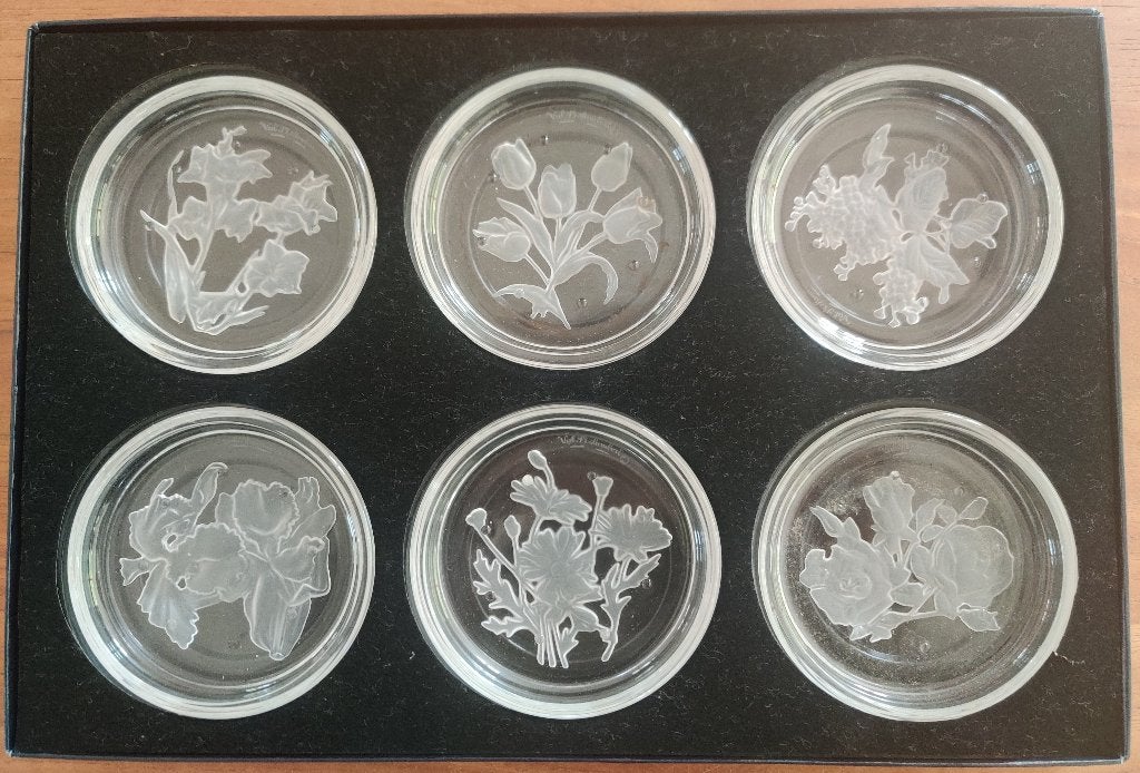 6 sous-verres en cristal Val Saint Lambert | neuf, Antiquités & Art, Enlèvement