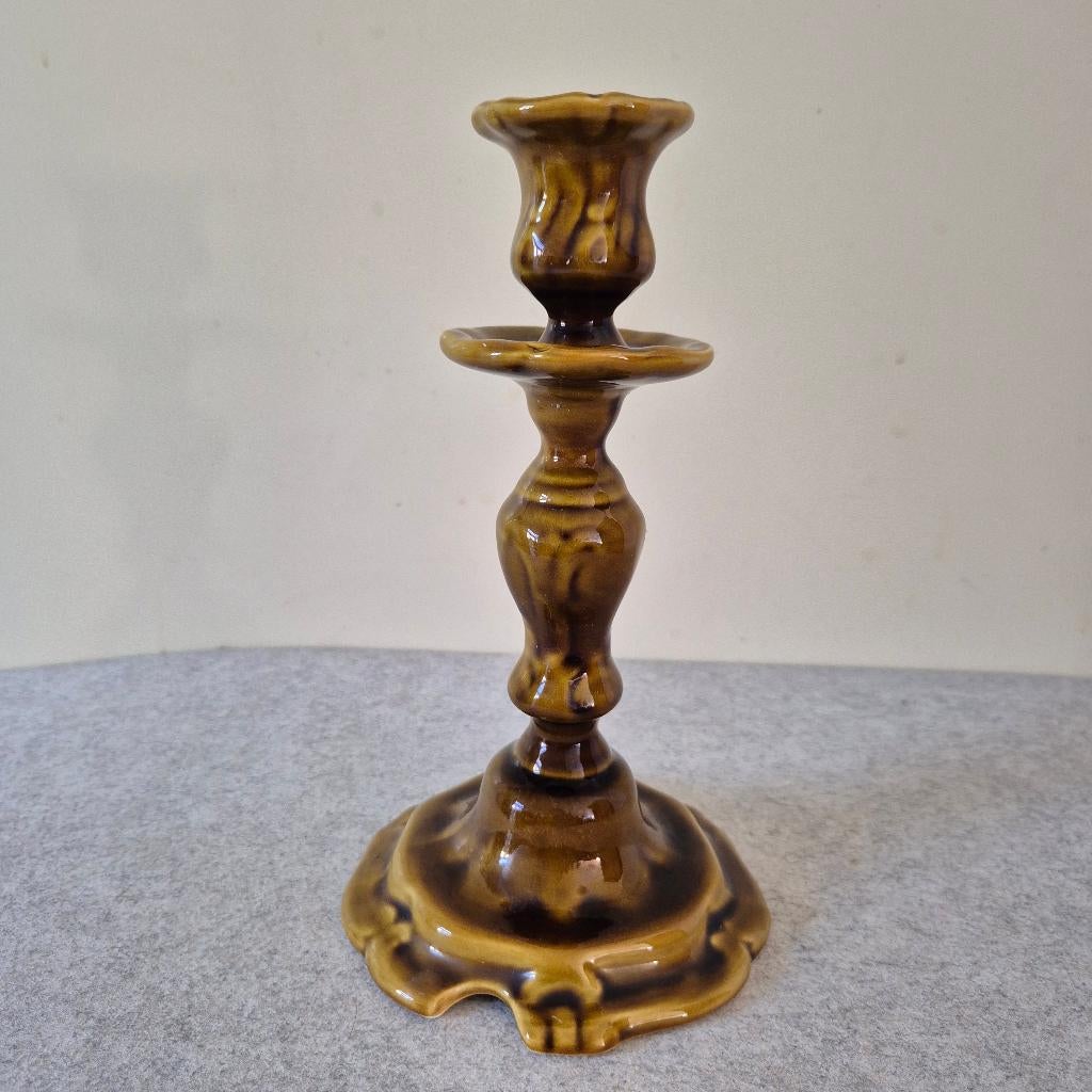 Keralux Boch Frères Belgium, kandelaar, Antiquités & Art, Antiquités | Céramique & Poterie, Enlèvement ou Envoi