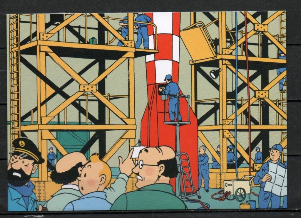 Carte postale : Hergé : Tintin - On a Marché sur la Lune, Collections, Enlèvement