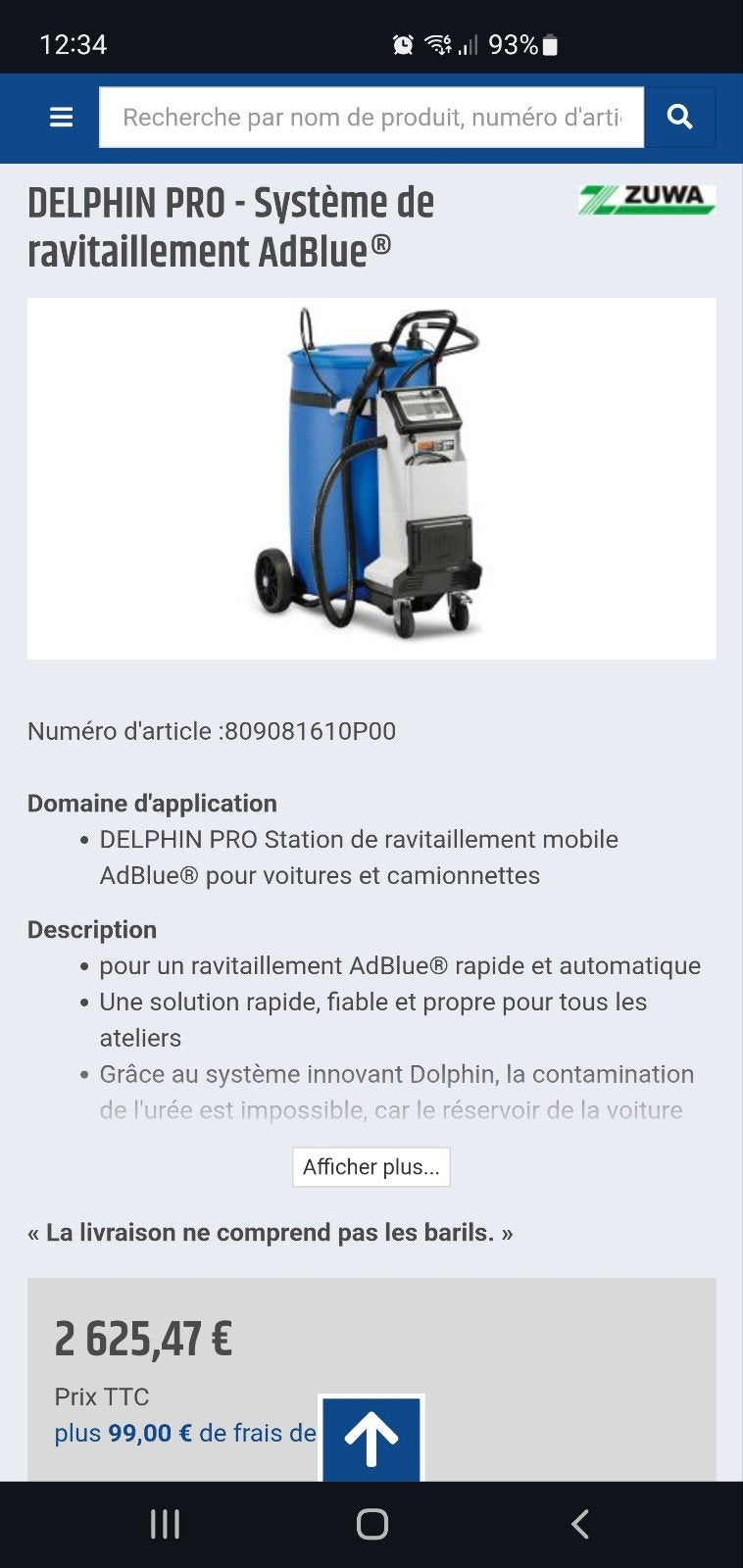 kit adblue remplissage neuf.