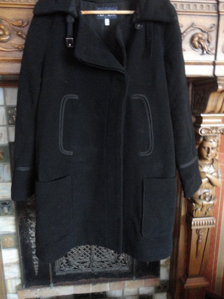 Zwarte Armani damesmantel, Armani Jeans, Zwart, Maat 46/48 (XL) of groter, Ophalen of Verzenden