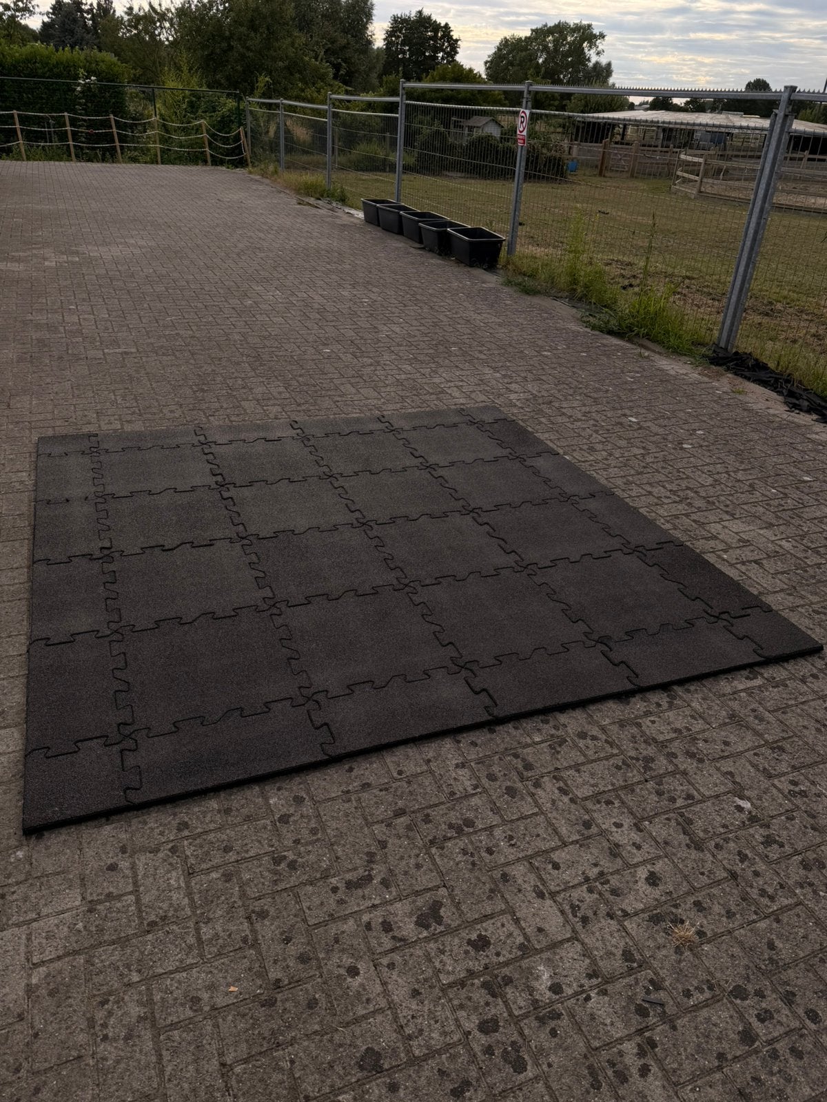 Fitnessmat 2,5m x 2,5m, Sport en Fitness, Fitnessmaterialen, Ophalen, Zo goed als nieuw, Fitnessmat