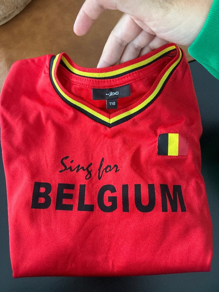 Tshirt België rode duivels muziek, Sport en Fitness, Ophalen of Verzenden, Zo goed als nieuw, Shirt
