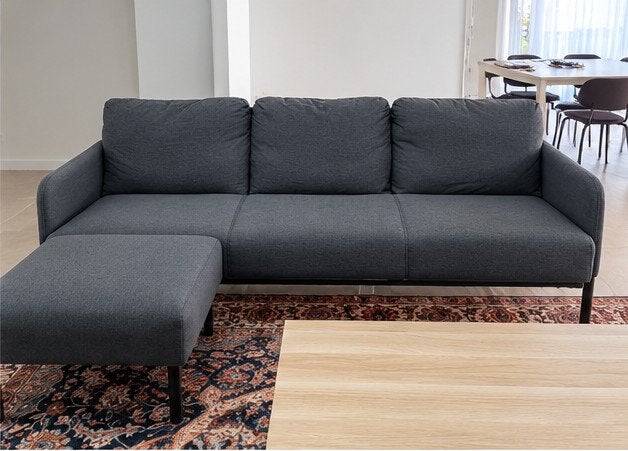 3-zitsbank met chaise lounge (Glostad ikea), Ophalen, Zo goed als nieuw, Kunststof