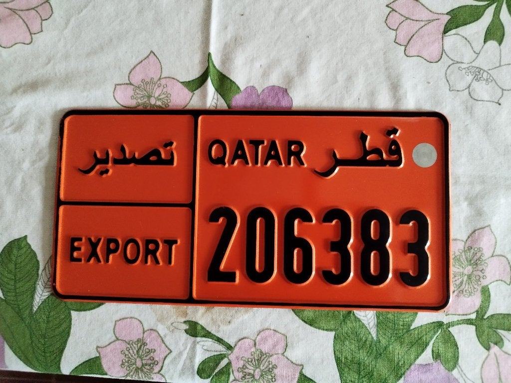 Nummerplaat Quatar, Verzamelen, Ophalen, Gebruikt