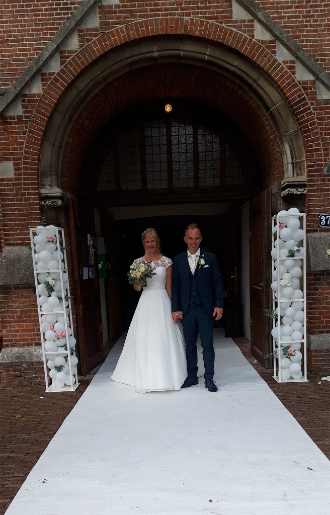 Witte loper voor een bruiloft of feest, Kleding | Dames, Ophalen of Verzenden, Wit, Accessoires